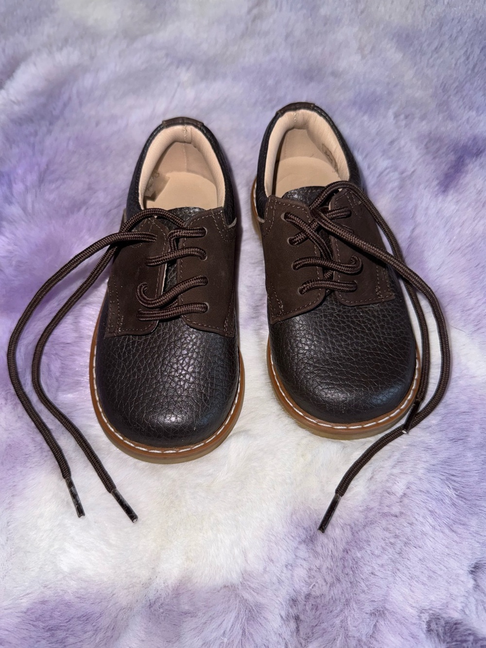 Elephantito Boys 7 Brown Leather Two Tone Loafer Shoes